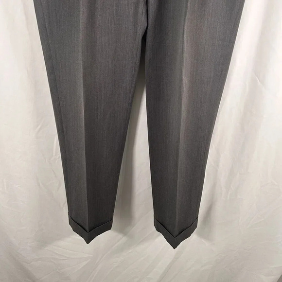 Brooks Brothers Dress Pants Men's 36x32 Grey 100% Wool Pleated Office Work - Picture 3 of 9